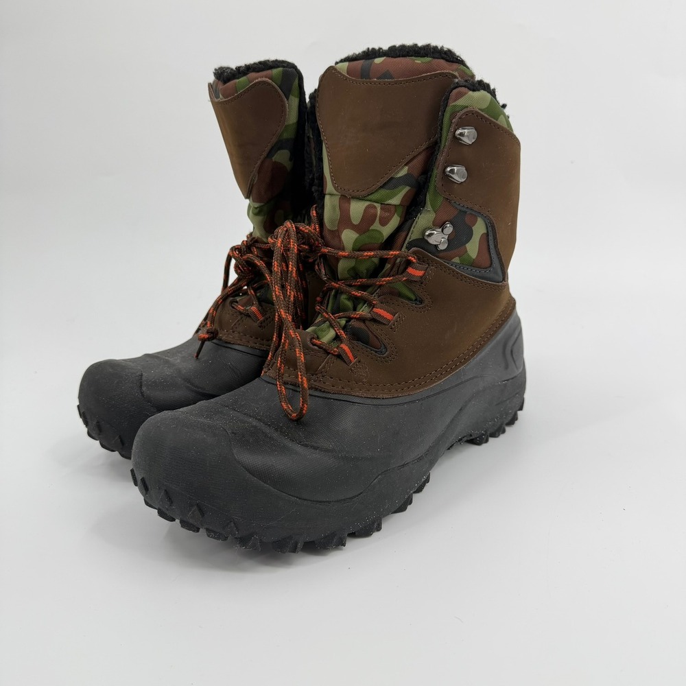 Target Snow Boots Camo Duck Winter Modern Women Size 11 Brown Green Camouflage